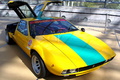 DeTomaso Mangusta jaune 3/4 avant droit capots ouverts