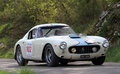 Ferrari 250 GT, blanche ligne bleue, 3/4 avant droit 