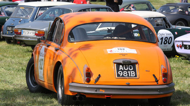 Jaguar MkII 3.8L orange Tour Auto 2009 3/4 arrière gauche