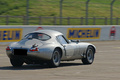 Jaguar Type E Low Drag gris Montlhéry 3/4 arrière droit filé