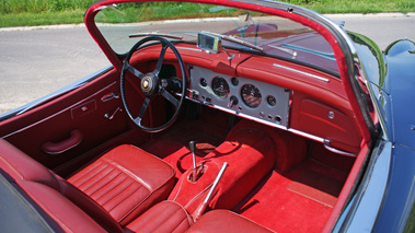 Jaguar XK150 Roadster noir route Arpajon intérieur