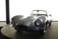 Jaguar XKSS gris 3/4 avant gauche