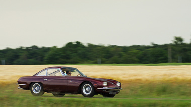 Lamborghini 350 GT bordeaux 3/4 avant droit filé