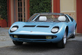 Lamborghini Miura bleu électrique, 3/4 avant gauche