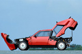 Lancia Delta S4 Rouge profil capots ouverts