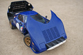 Lancia Stratos Gr.4 bleu Bruxelles capots ouverts vue de haut