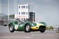 Lister-Jaguar, verte et jaune, 3/4 avant droit 