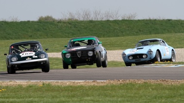 Lotus elan, verte, 3/4 avant gauche, action