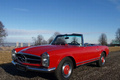 Mercedes 280SL Pagode rouge 3/4 avant gauche