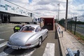 Mercedes 300 SL gris 3/4 arrière droit chargement