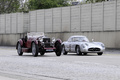 Mercedes 300 SLR gris & SSK bordeaux 3/4 avant droit