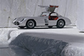 Mercedes 300 SLR grise profil portes ouvertes