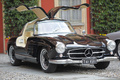 Mercedes 300SL noire 3/4 avant droit