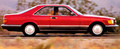 Mercedes 560 SEC rouge profil
