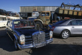 Mercedes 600 LWB noir casse 3/4 avant droit & Maybach 62 grise/anthracite profil coupé