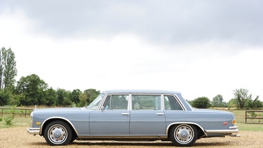 Mercedes-Benz 600 1970, bleue, le King, profil gch