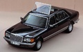 Mercedes S500, Papamobile, noire, 3-4 avg