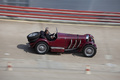 Mercedes SSK bordeaux filé penché vue de haut