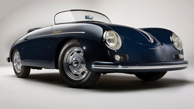 Porsche 356 Roadster bleue face avant