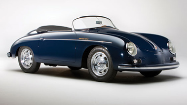 Porsche 356 Roadster bleue profil