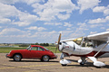 Porsche 356 S rouge profil