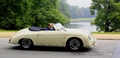 Porsche 356 Speedster beige 3/4 avant droit filé