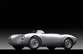 Porsche 550 Spyder gris 3/4 avant gauche