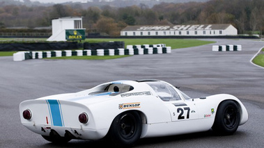 Porsche 910 blanche 3/4 arrière droit