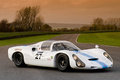 Porsche 910 blanche 3/4 avant droit 