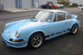 Porsche 911 3.0RS Bleue Gulf 3/4 avant gauche