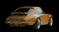 Porsche 911 Singer orange aileron relevé 