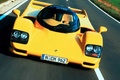 Porsche Dauer 962 jaune travelling 