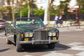 Rolls Royce Silver Shadow Drophead Coupe Mulliner Park Ward verte 3/4 avant droit travelling