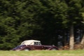 Talbot-Lago T26 Record cabriolet bordeaux 3/4 arrière droit capoté filé