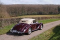 Talbot-Lago T26 Record cabriolet bordeaux 3/4 arrière droit capoté