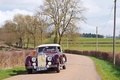 Talbot-Lago T26 Record cabriolet bordeaux 3/4 avant gauche capoté travelling penché