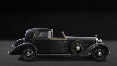 Hispano Suiza J12 Coupé Chauffeur Franay, noir, profil drt