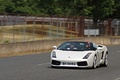 Lamborghini Gallardo Spyder blanc 3/4 avant gauche filé