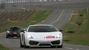 Lamborghini Gallardo LP560-4 blanc 3/4 avant droit