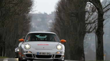 Porsche 997 GT3 RS MkI gris/orange face avant