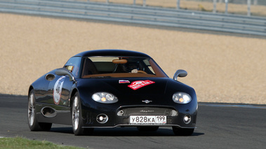 Spyker C8 Spyder noir 3/4 avant droit