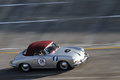 Porsche 356 gris 3/4 avant droit filé penché