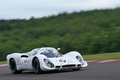 Porsche 917 blanc 3/4 avant droit filé penché