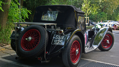 Jaguar SS100 noir 3/4 arrière droit