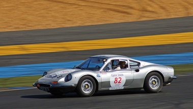 Ferrari 246 GT Dino gris 3/4 avant gauche filé