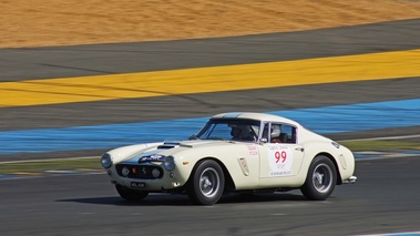 Ferrari 250 GT SWB blanc 3/4 avant gauche filé