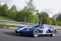 Ford GT40 bleu 3/4 avant gauche travelling penché