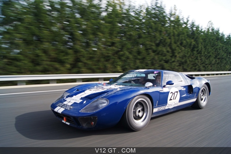 Ford Gt40 Bleu 3 4 Avant Gauche Travelling Tour Auto