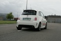 Abarth 500 Esseesse - Blanche - 3/4 arrière droit dynamique