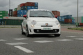 Abarth 500 Esseesse - Blanche - 3/4 avant droit dynamique (2)